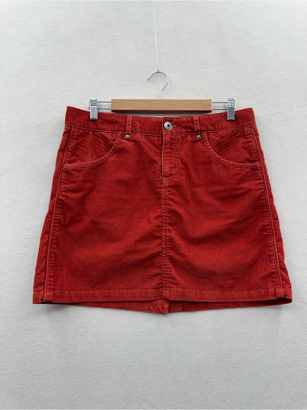 Athleta Women’s 8 Kaleidoscope Skirt Orange Corduroy Mini A-Line Academia